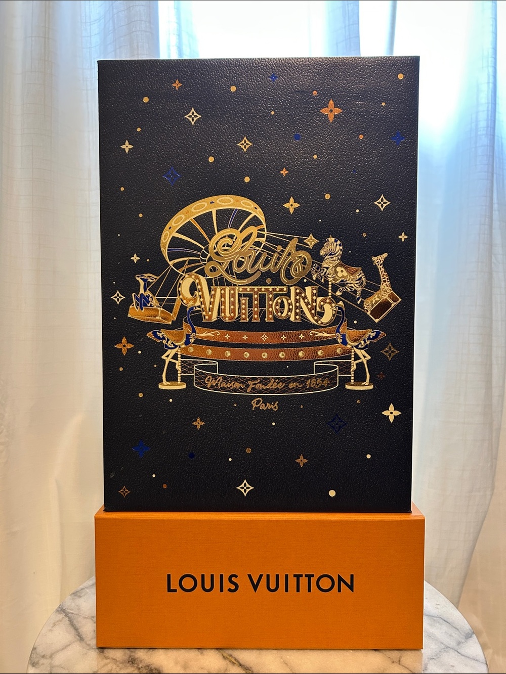 Louis Vuitton gift bag and perfume box